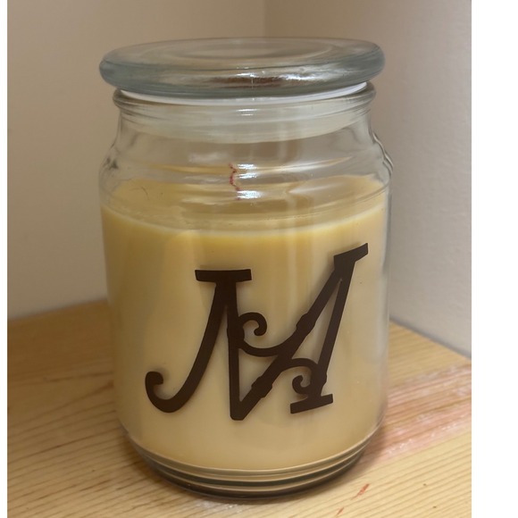 Candle-lite Other - Candle Lite Warm White Sands Scented Jar Candle Monogram Letter M 18 Oz New‎